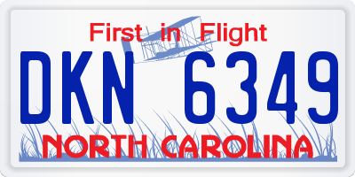 NC license plate DKN6349