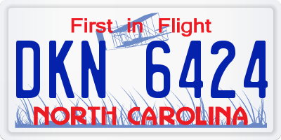 NC license plate DKN6424