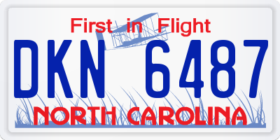 NC license plate DKN6487