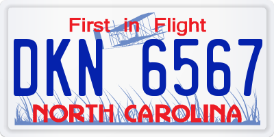 NC license plate DKN6567
