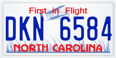 NC license plate DKN6584