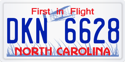 NC license plate DKN6628