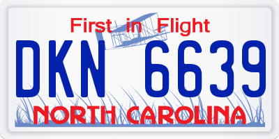NC license plate DKN6639