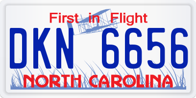 NC license plate DKN6656