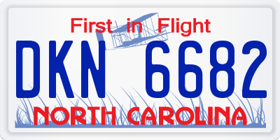 NC license plate DKN6682