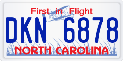 NC license plate DKN6878