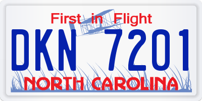 NC license plate DKN7201