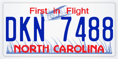 NC license plate DKN7488