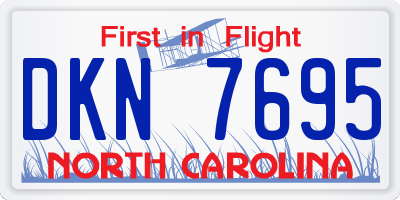 NC license plate DKN7695