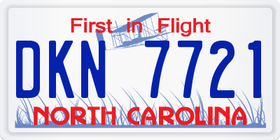 NC license plate DKN7721