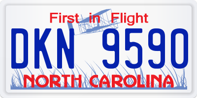 NC license plate DKN9590