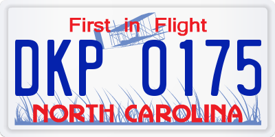NC license plate DKP0175