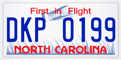 NC license plate DKP0199