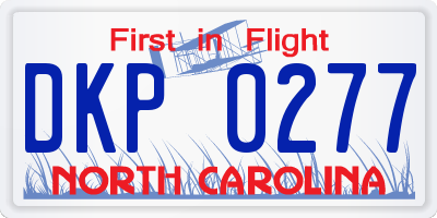 NC license plate DKP0277