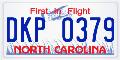 NC license plate DKP0379