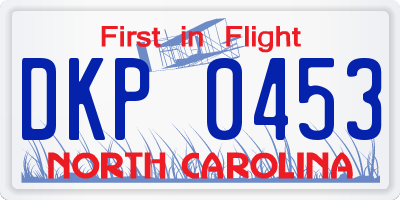 NC license plate DKP0453