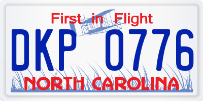 NC license plate DKP0776