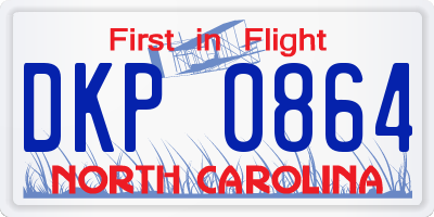 NC license plate DKP0864
