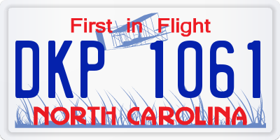 NC license plate DKP1061