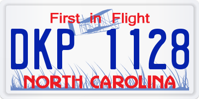 NC license plate DKP1128