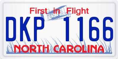 NC license plate DKP1166