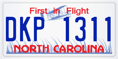 NC license plate DKP1311