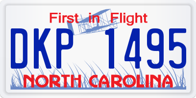 NC license plate DKP1495