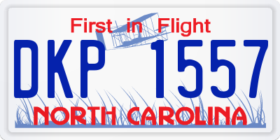 NC license plate DKP1557