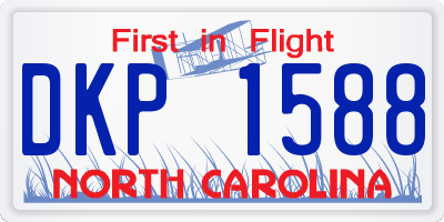 NC license plate DKP1588