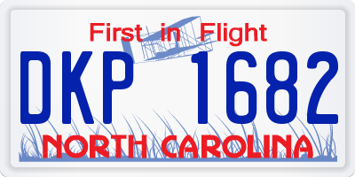 NC license plate DKP1682