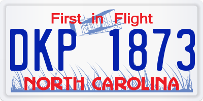 NC license plate DKP1873