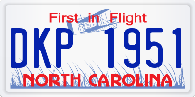 NC license plate DKP1951