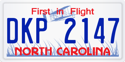 NC license plate DKP2147