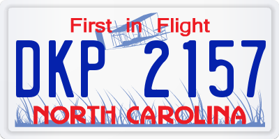 NC license plate DKP2157