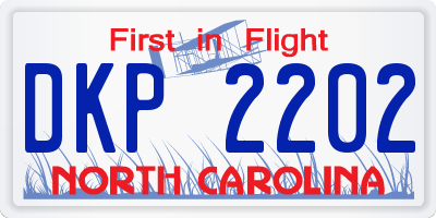 NC license plate DKP2202
