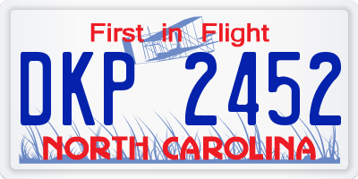 NC license plate DKP2452