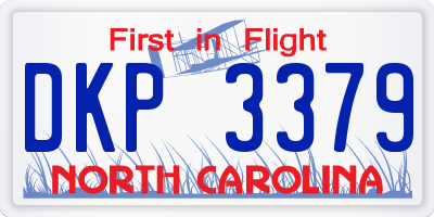 NC license plate DKP3379