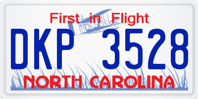 NC license plate DKP3528