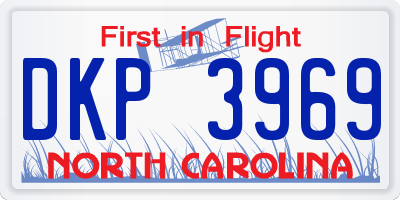 NC license plate DKP3969