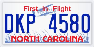 NC license plate DKP4580