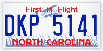 NC license plate DKP5141