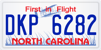 NC license plate DKP6282