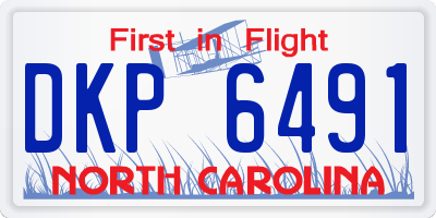 NC license plate DKP6491
