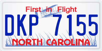 NC license plate DKP7155