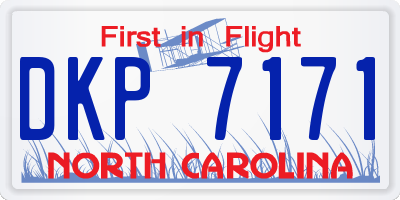 NC license plate DKP7171