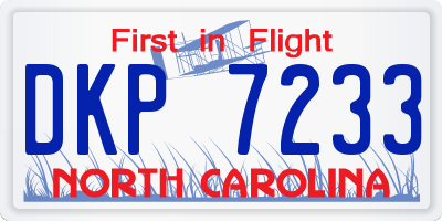 NC license plate DKP7233