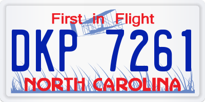 NC license plate DKP7261