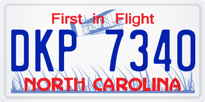 NC license plate DKP7340