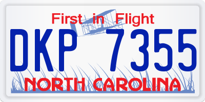 NC license plate DKP7355