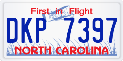 NC license plate DKP7397